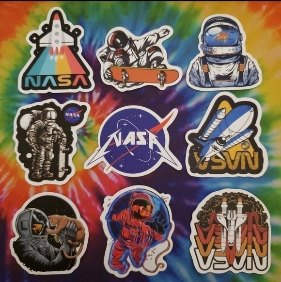 SET of 12 NASA Space Astronaut Stickers Decals - Picture 6 of 7
